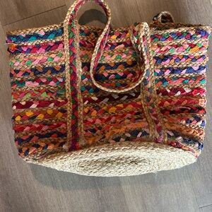 Colorful Woven Tote Bag